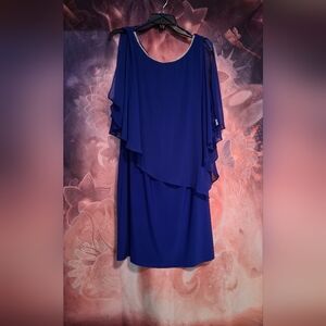 Chic Asymmetrical Blue Dress